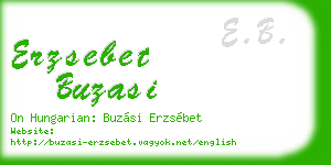 erzsebet buzasi business card